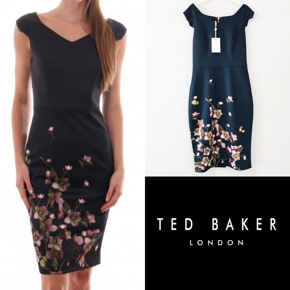 Ted Baker Arboretum Floral Fitted Pencil Dress
